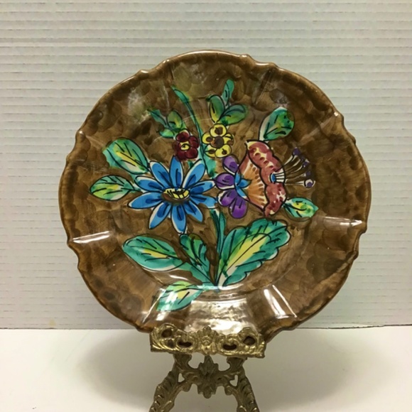 VTG Disapia Italy Ceramic Hand Painted Floral Bowl Dish, small ceramic bowl lid - Picture 2 of 14